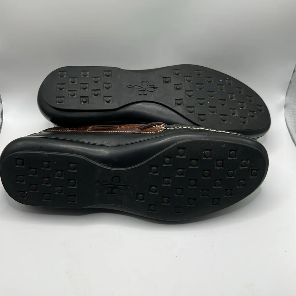 Cole Haan Men's Slip On Moccasin Loafers Black Brown Leather Sz 9